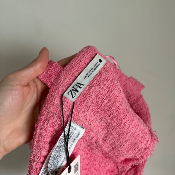 ZARA Pink Corset Crop Top Bustier XS Side Zipper New With Tags - Picture 4 of 4